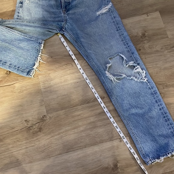 Agolde 90’s Distressed Straight Fit Jeans Sz 26 - Picture 7 of 13